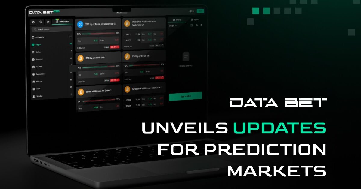 DATA.BET updates prediction markets with crypto-focused market type and data widgets