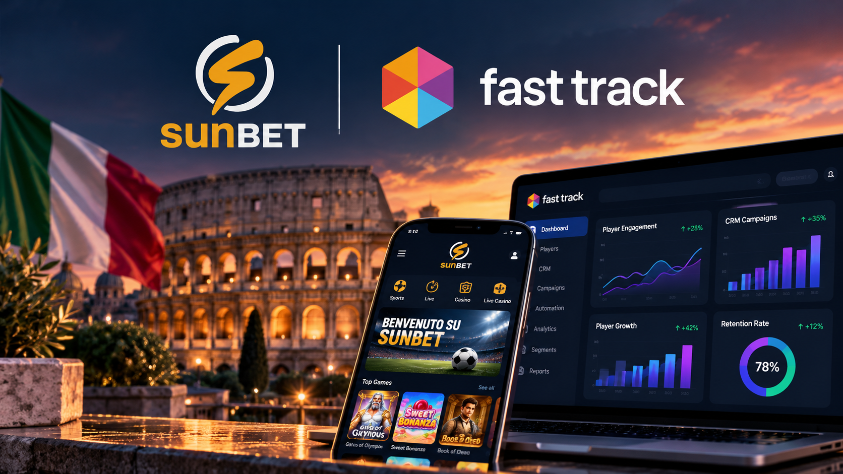 Sunbet Italia Partners With Fast Track to Enhance CRM and Player Engagement