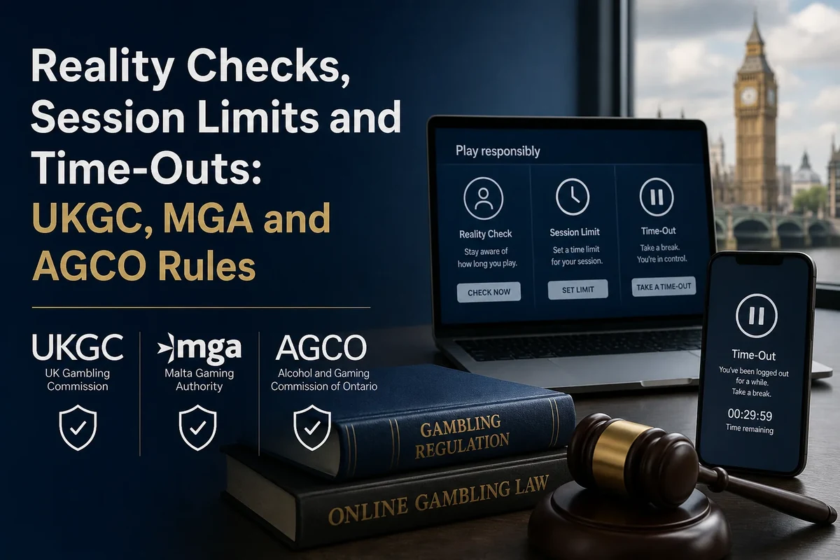 UKGC, MGA and AGCO rules compared for session controls