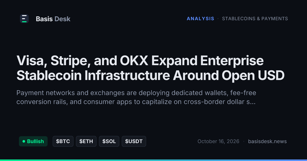 Visa, Stripe and OKX expand stablecoin settlement infrastructure