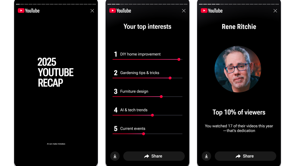 YouTube Launches ‘Recap’ Personalized Year-End Reels, Unveils 2025 Top-Trending Lists - Variety